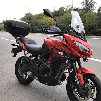 Universal Motorcycle Rear Luggage Rack Compatible with Kawasaki Versys 650 Versys650 2015-2023 Cargo Carrier Sturdy Top Case Holder Support Bracket Cover Extender Shelf Holder Accessories(15-23)