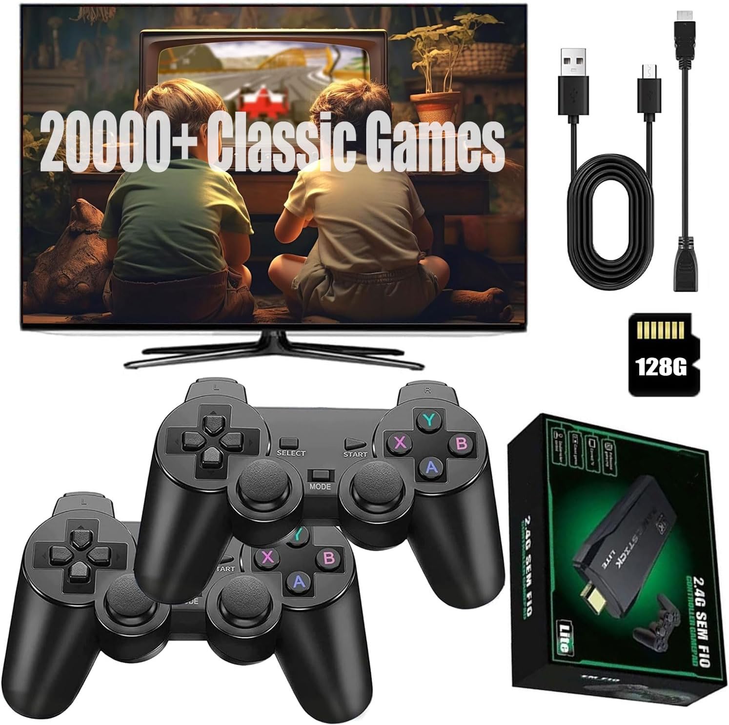 Retro Game Console, 20000+ Childhood Classic Games with