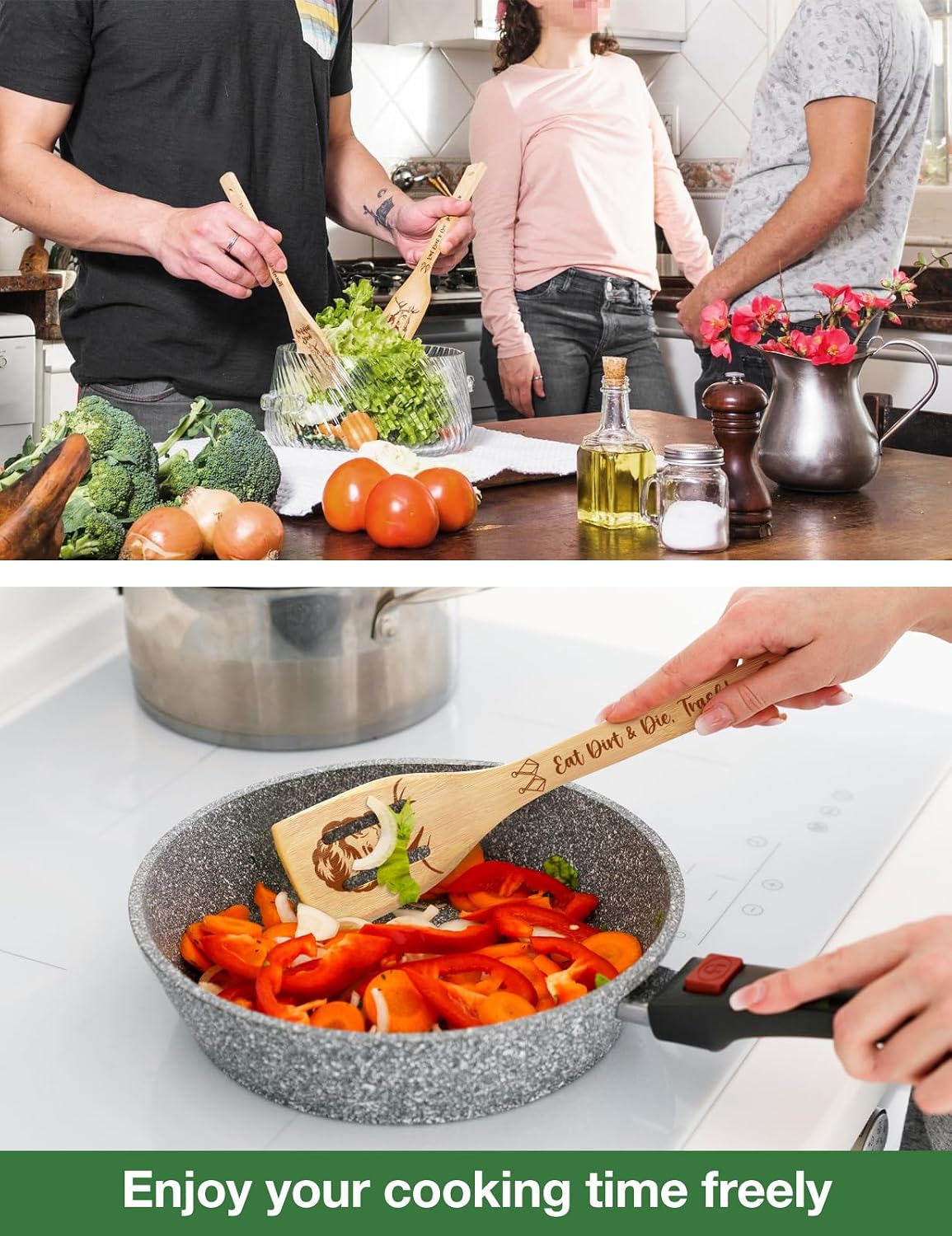 5Pcs Golden Girls Cooking Spoons, Bamboo Spoons for Cooking Kitchen Utensils Set, Golden Girls TV Merchandise Show Gifts for Fans