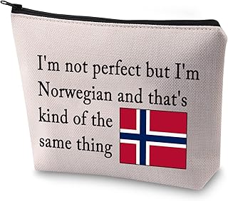 Norwegian Gift Norway Flag Cosmetic Bag for for Norwegian Women (I'm Norwegian)