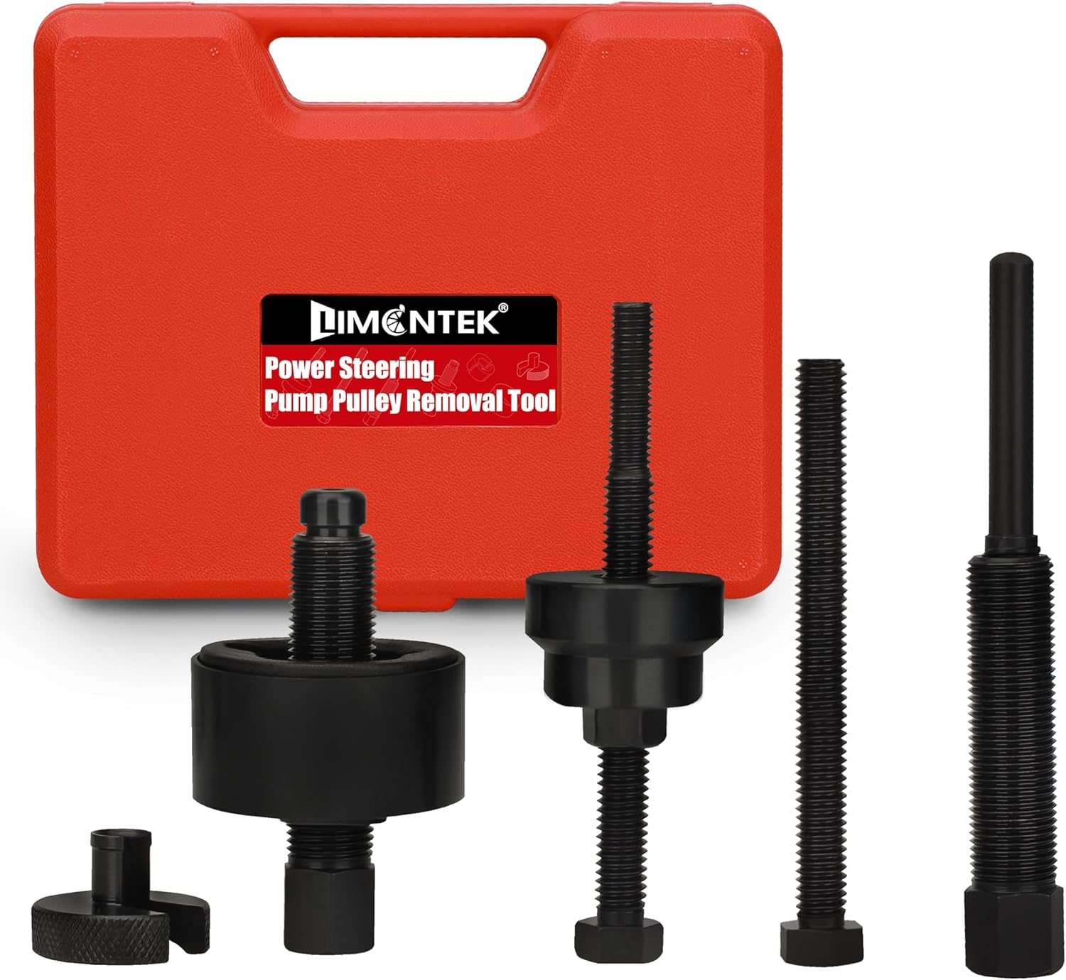 Power Steering Pulley Puller Installer Tool, Power Steering Pump Pulley Removal Tool Compatible with Ford, GM, VW and Chrysler Vehicles