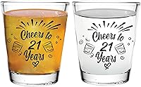 Vista 9 de Vasos de chupito de cumpleaños, regalos de feliz cumpleaños para mujeres y hombres, juego de 6 vasos de chupito de 2 onzas, con caja de regalo