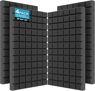 JBER 4 Pack Acoustic Foam Panels, 9 Blocks Sound Proof Foam Panels