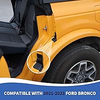 Vista 3 de Guardabarros de rueda trasera compatibles con accesorios Ford Bronco 2021-2023, color negro