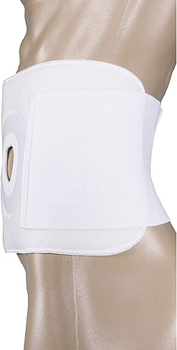 Miniatura 4 de OTC Ostomía Abdominal Binder, soporte para estoma, henia colostomía, cinturón de 6 pulgadas, apertura de 2 pulgadas, mediano
