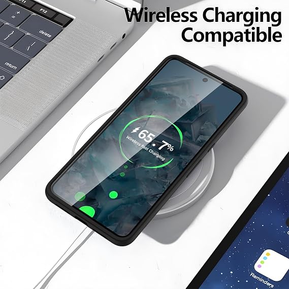 For Google Pixel 8 Pro Case, Slim Liquid Silicone Shockproof [Anti-scratch] Armor Case, Protective Soft Rubber Gel Phone Case Cover For Google Pixel 8 Pro - Black