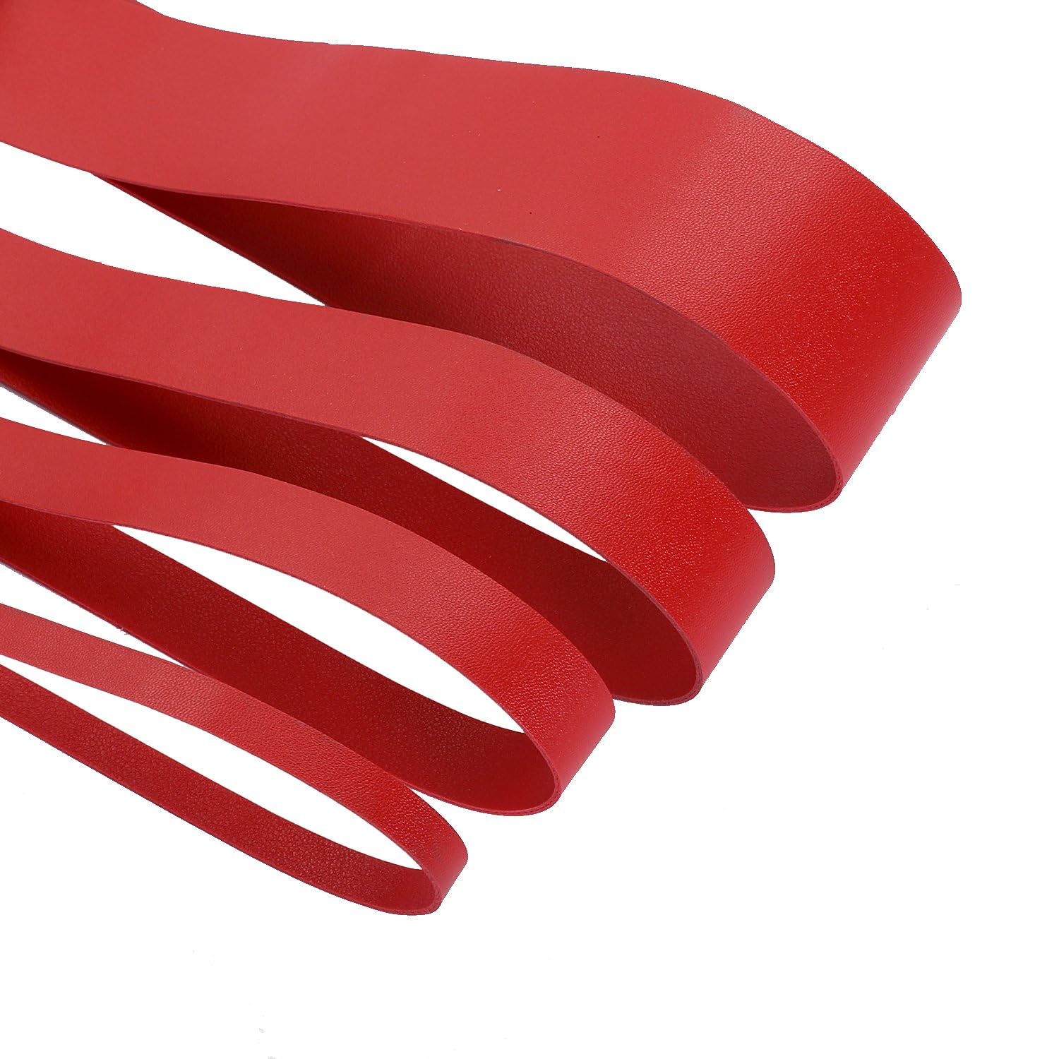 Faux Leather Strap Binding Ribbon Trim Double Sided Thick Trimming Flat Tape Cord in 15 Colors Strong Upholstery Strips 10mm 20mm 30mm 50mm. [Red #257, 30mm - 10 Meters]