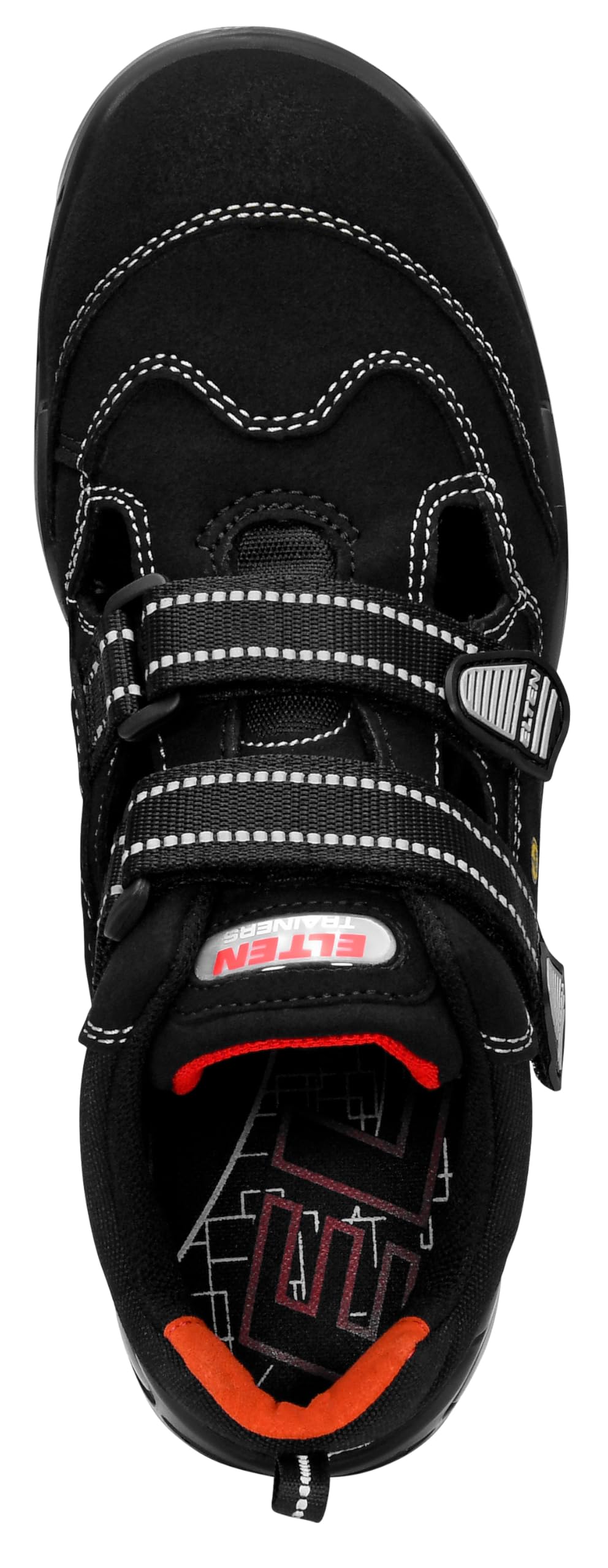 ELTEN Sicherheitsschuhe SCOTT ESD S1, Damen und Herren, Textil, Kunststoffkappe (leichter als Stahlkappe), leicht, sportlich, Schwarz, Größe: 42