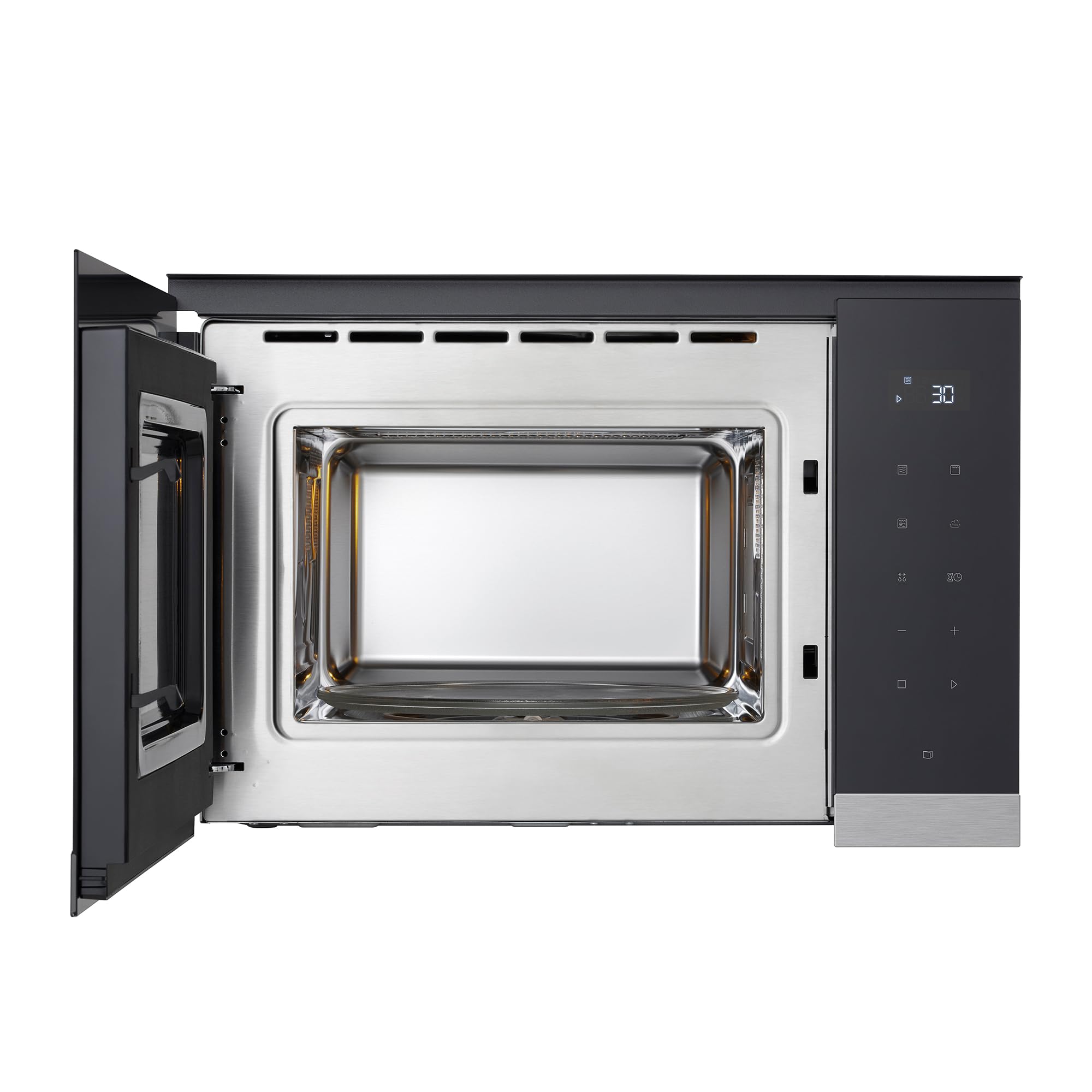LG Microondas Grill Integrable MG7Z2593D, 900W, 25L, Negro y Acero, Control Táctil, Descongelación Automática