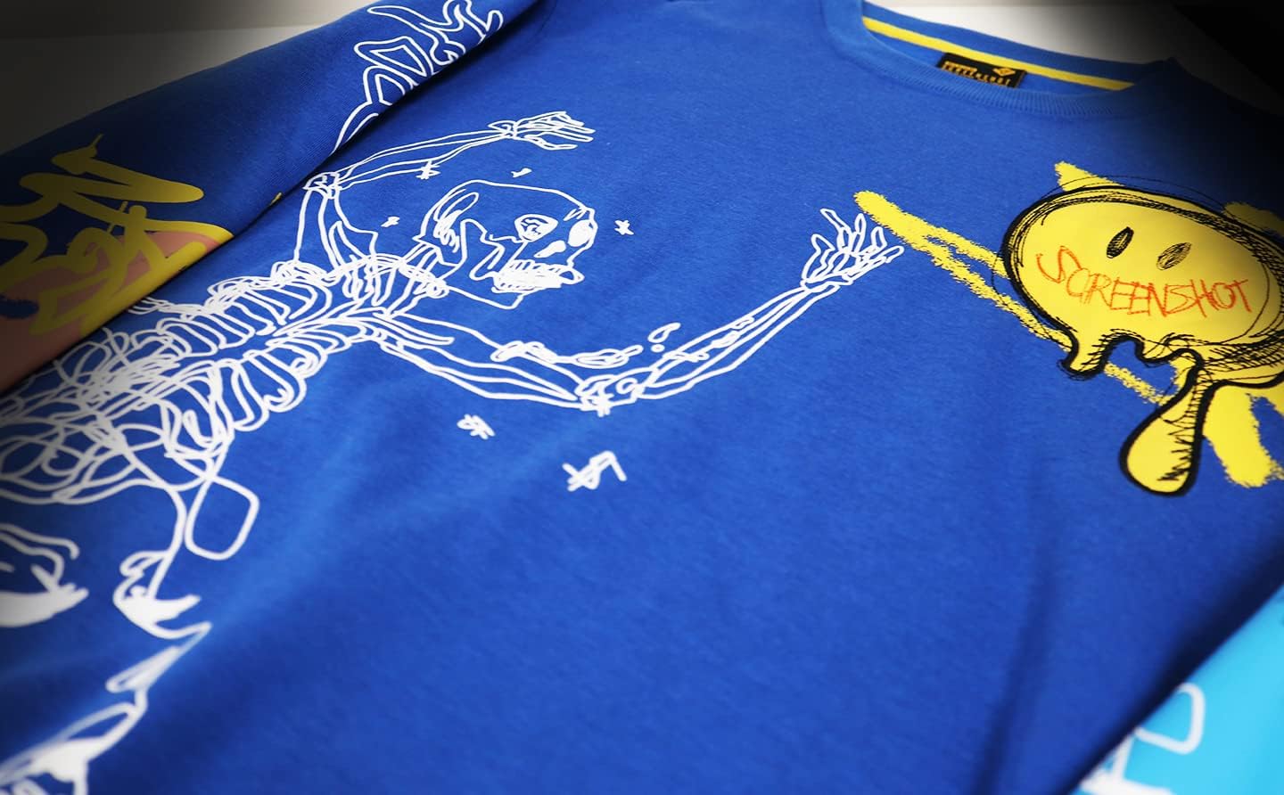 SCREENSHOT Mens Urban NYC Graffiti Hip Hop Fleece Pullover Active Fashion Crew Neck Sweatshirt Top - Image 3