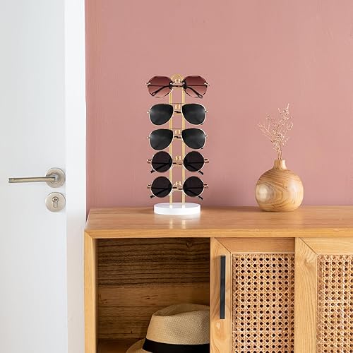 Miniatura 2 de Mkono Organizador de Gafas de Sol Soporte para Gafas Estante de Almacenamiento de Gafas de Sol Perchero para Anteojos Marco de Metal con Base de