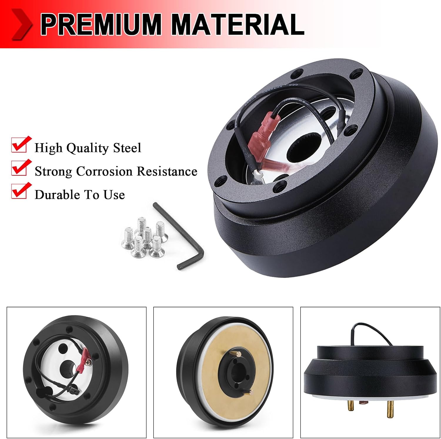 140H Aluminum 6-Hole Steering Wheel Short Hub Adapter Fit for Nissan 200X S13 S14 SR20 KA24 Altima Maxima Sentra