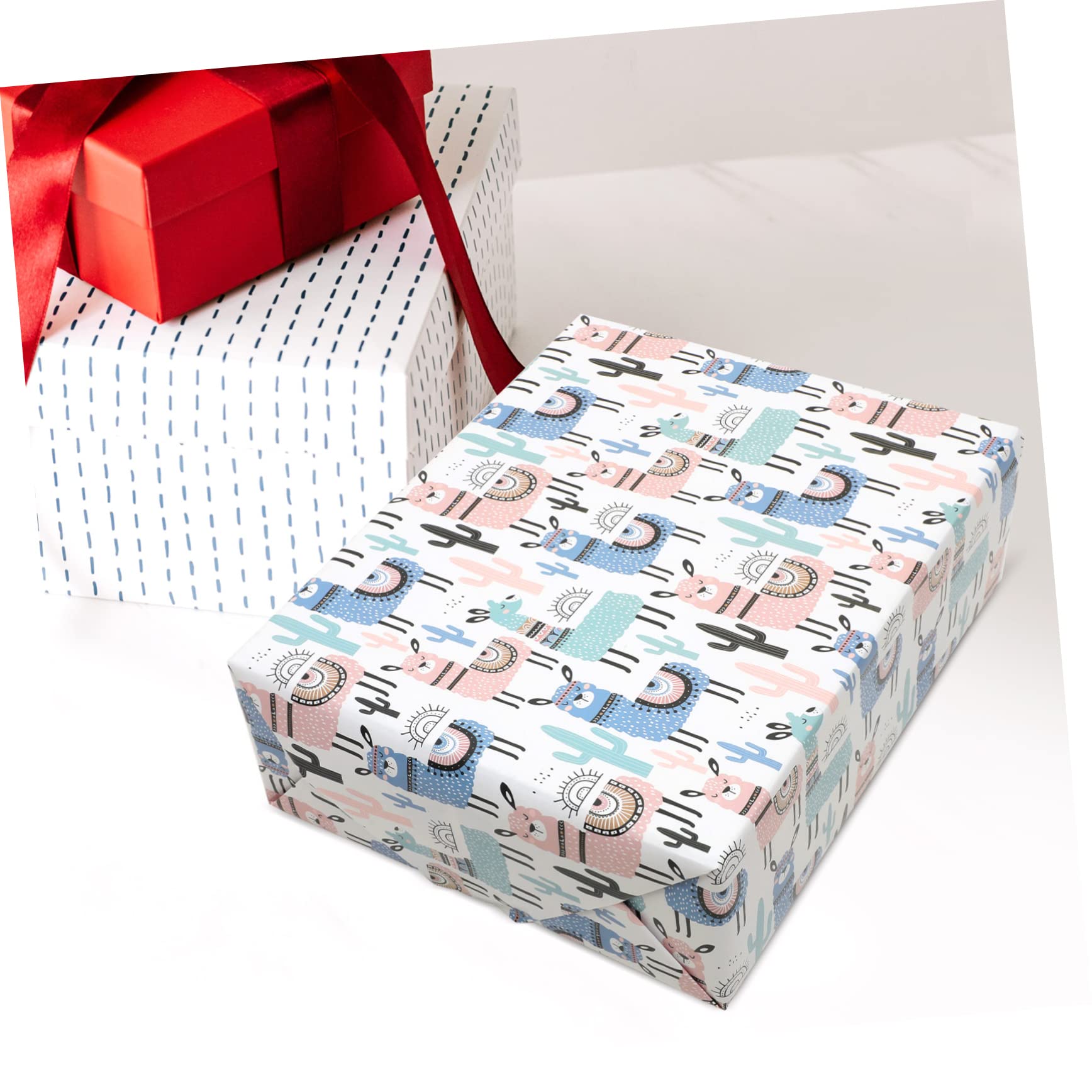 minkissy 3sätze Blumen Geschenkpapier Mit Schleifenbox Mehrzweck Einwickelpapier Für Partys Bastelprojekte Für Geburtstage Shower Deko