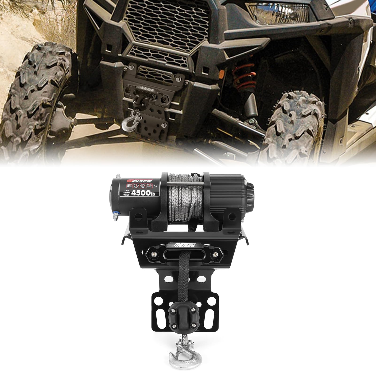 Amazon.com: WeiSen 4500lb Electric Winch Kit Fit for Polaris RZR