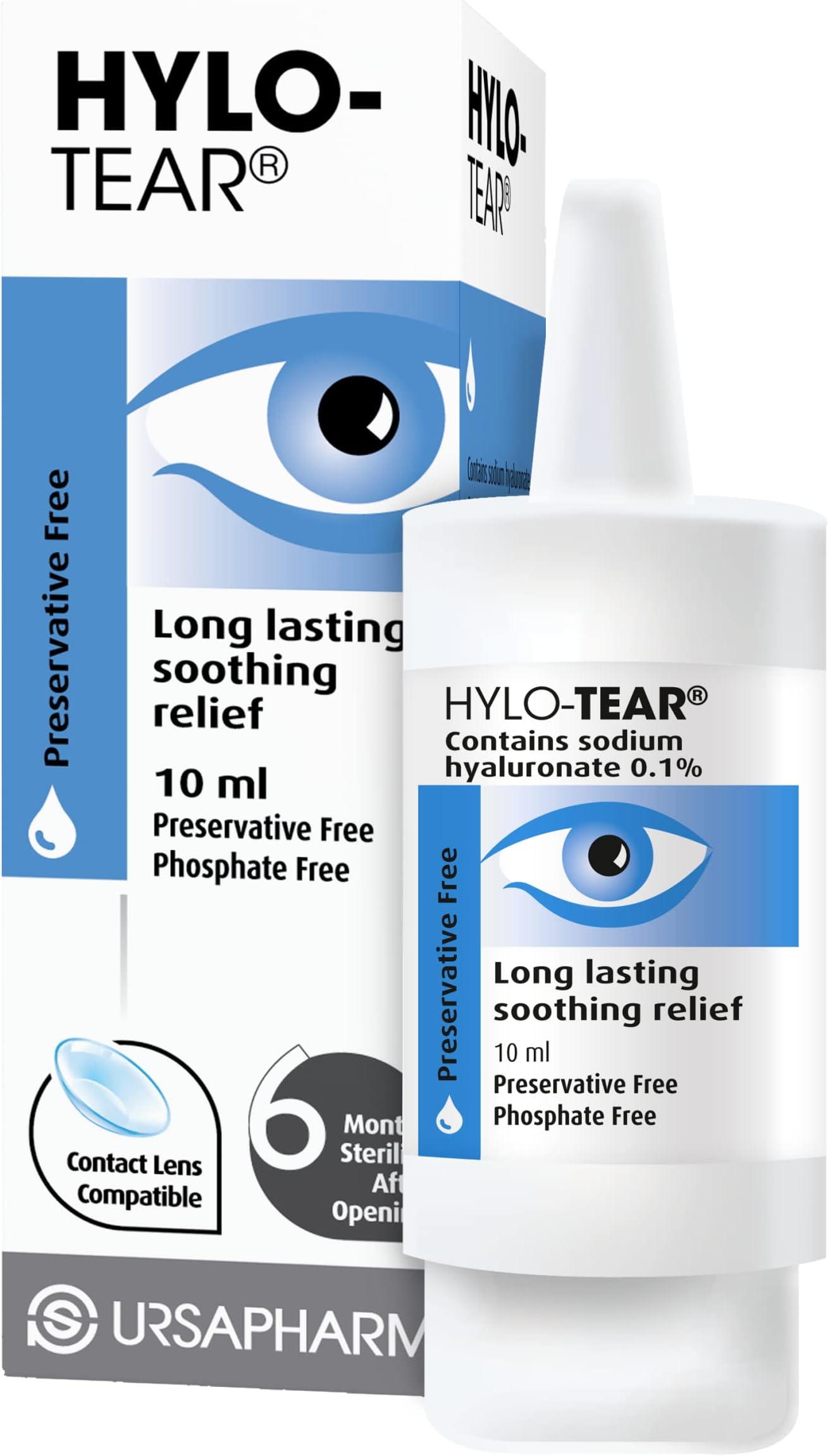 HYLO Tear – Preservative Free Eyedrops – Sodium Hyluronate 0.1%- Eye Drops to Lubricate Dry Eyes – 10ml