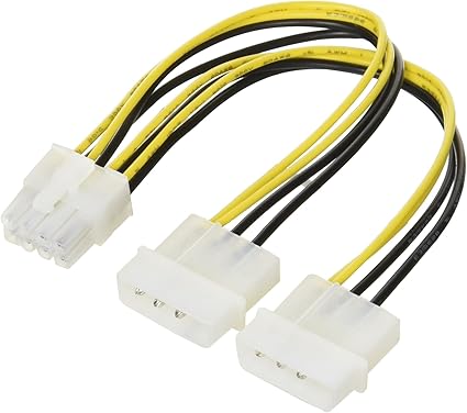 Amazon Co Jp Ainex Eps12v用電源変換ケーブル 15cm Px 009a パソコン 周辺機器