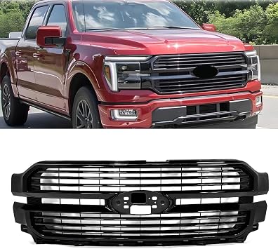 Gloss Black Grill Assembly For 2024 2025 Ford F150 Platinum Style