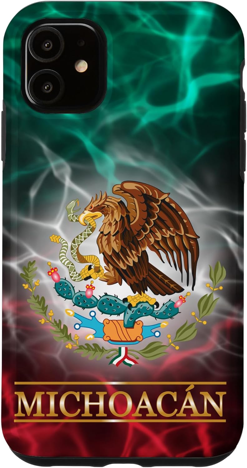 Michoacan Mexico Flag Phone Case- Proud to Mexican Roots Case for iPhone 16 Pro Max