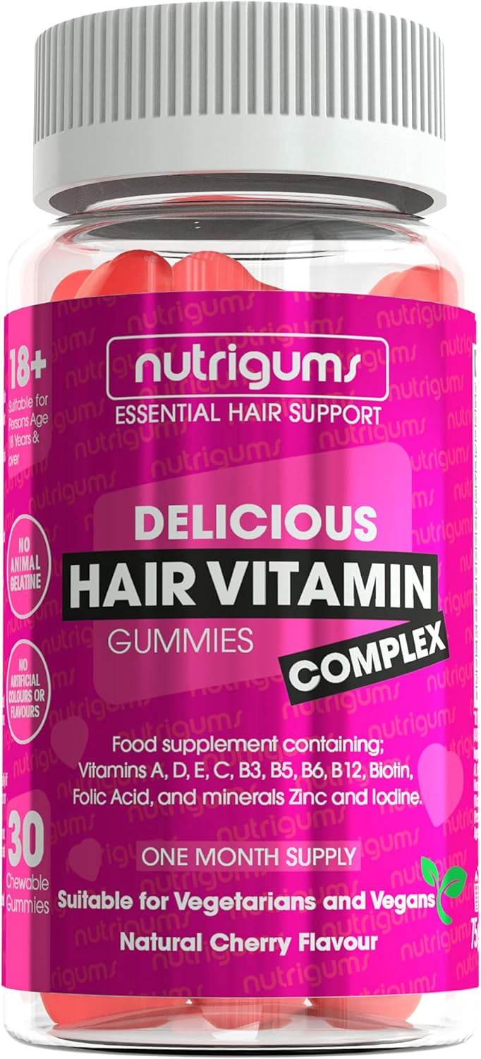 NUTRIGUMS® Hair Vitamin Complex 30 Cherry Flavour Gummies One