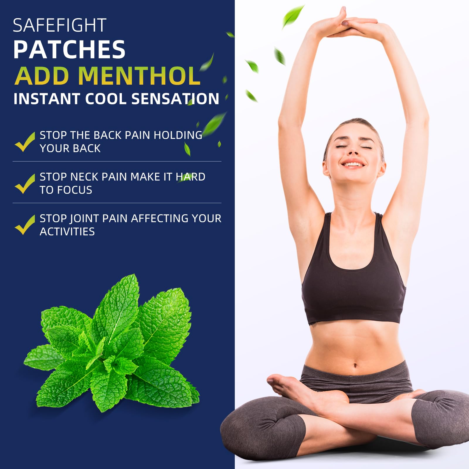 4% Lidocaine Pain Relief Patches 32 Count - Maximum Strength Relief for Back, Neck, Shoulder, Joint & Muscle Pain, Add Menthol, 12 Hour Long Lasting Relief Pains - 4