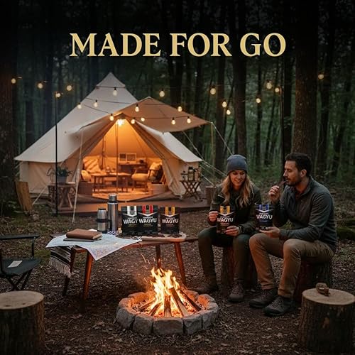 Miniatura 7 de Five Star Wagyu - Variedad de carne seca de res, suave y tierna para derretir la boca, galardonada merienda premium, sin ingredientes artificiales