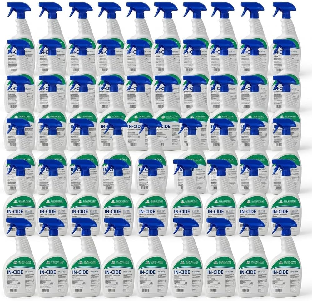 In-Cide Disinfectant Spray - Kills 99.9% of Germs, Mold, Mildew and MRSA - Multi-Surface Cleaner for Home, School & Hospital - Lavender Scent - 24 oz (6 Pack)
