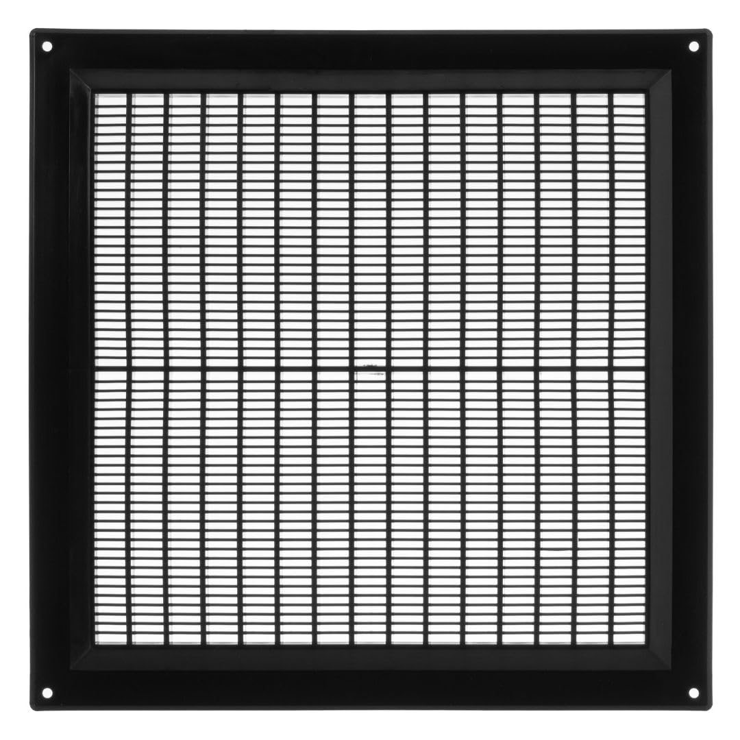 Lirast Black 250X250mm / 10X10 Inch Plastic Ventilation Grille - Air Vent Cover