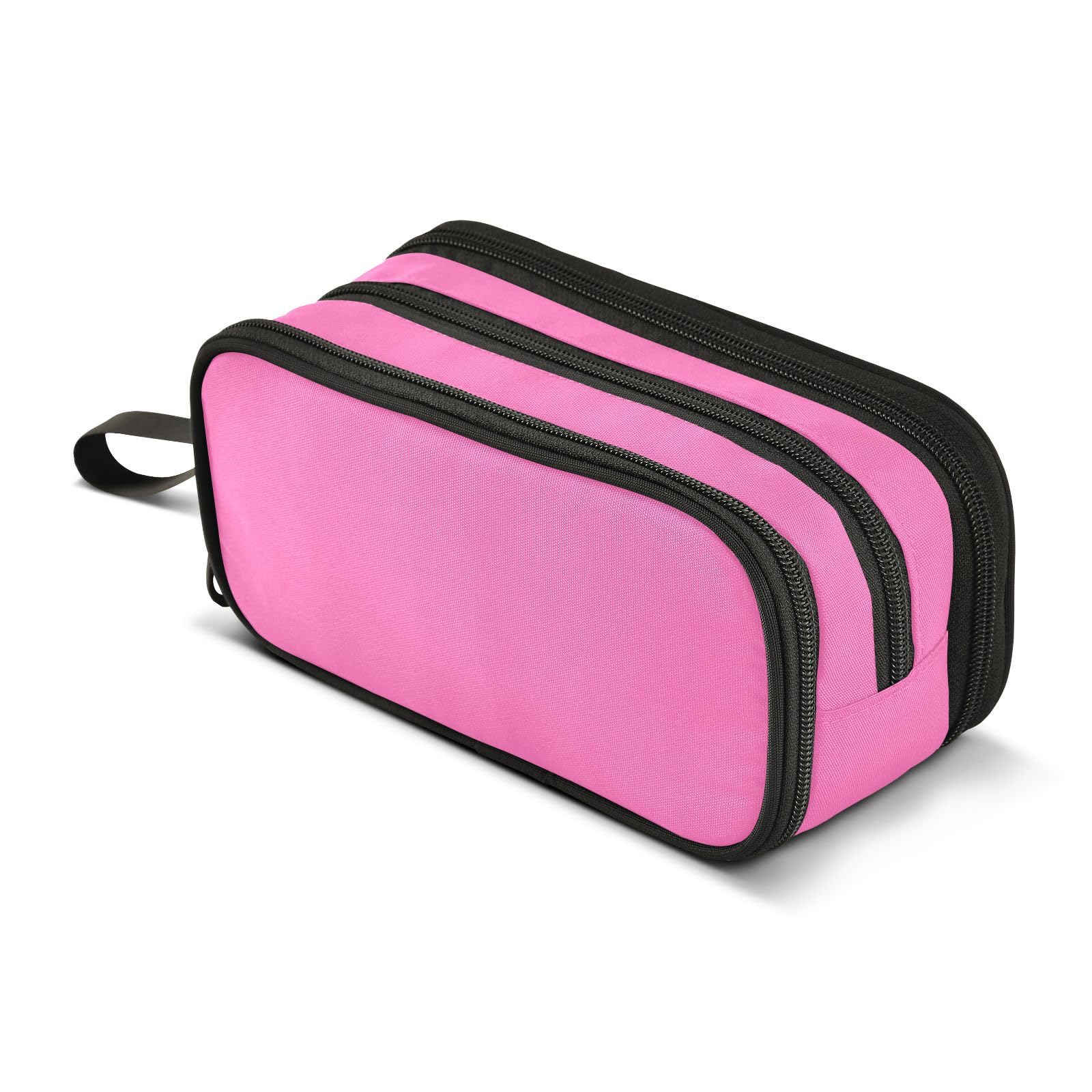 JUNZAN Hot Pink Pencil Bag Aesthetic Pencil Case Pen Pouch for Women Men School Office College Stationery Supplies