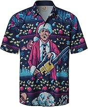 Hardaddy Men's Hawaiian Shirt Short Sleeves Coconut Printed Button Down Summer Beach Casual Shirts