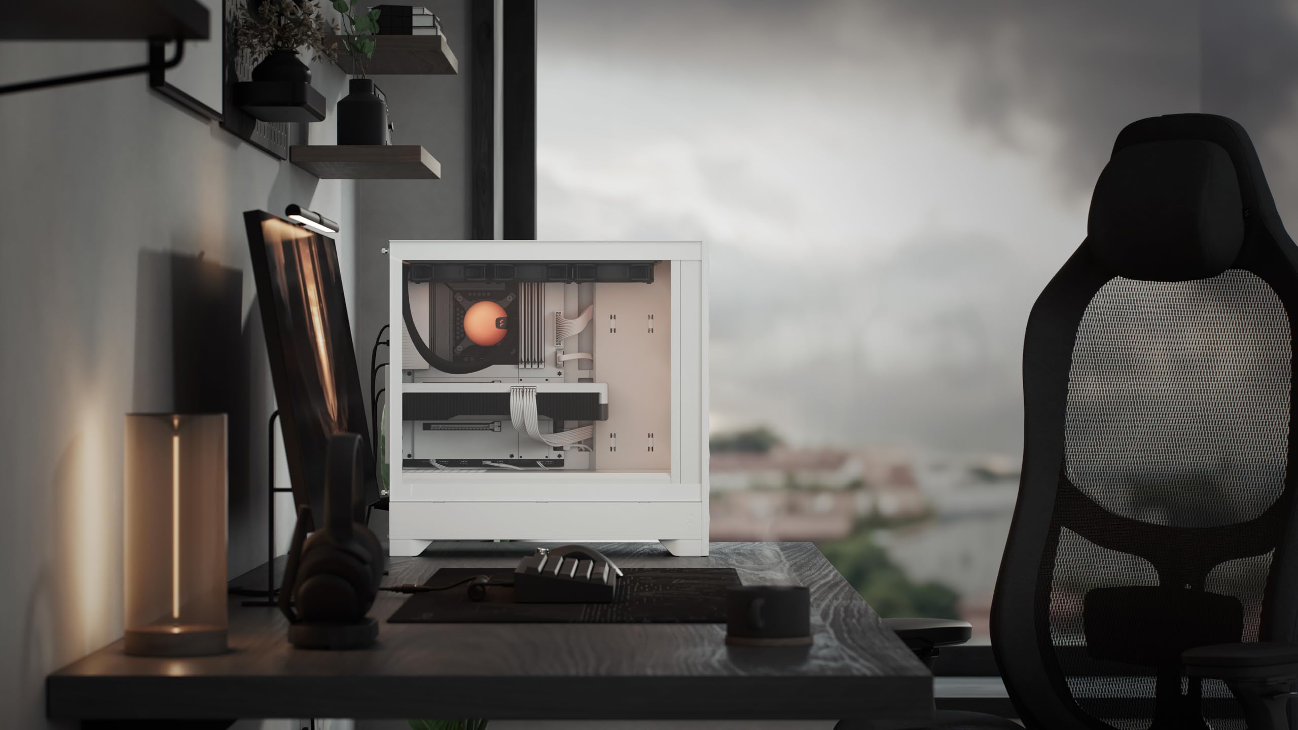 Fractal Design Pop 2 Air White RGB - Tempered Glass - Performance Airflow PC Gaming Case - Mesh Front Panel - Three 120 mm RGB Fans Included - Spacious Interior - ATX/mATX/ITX Motherboard Support