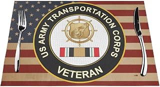 Transportation Iraq Veteran Placemats for Dining Table Mats Decor for Party Restaurant Dishware Dishes Mat 18x12 Inch