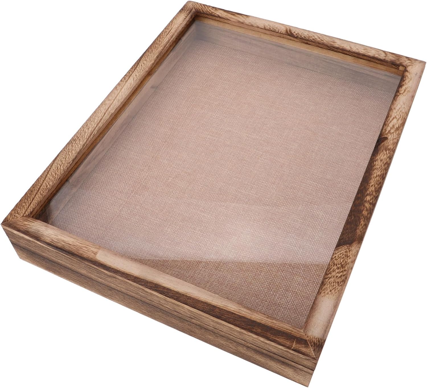 PRETYZOOM Wooden Hollow Medal Display Frame Vintage Decorative Photo Box for Dried Flowers Awards and Badges Versatile Stand for Decor