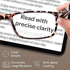 Gaoye Reading Glasses Blue Light Blocking, Spring Hinge Readers for Women Anti Glare Filter Lightweight Eyeglasses (5-Pack Mix Color 2, 1.0)