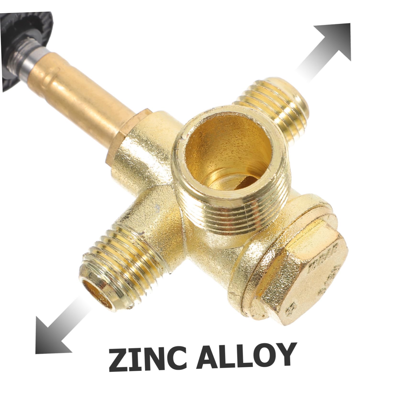 NUOBESTY 5 Pièces Soupape de Compresseur à Filetage Voies Accessoire Non pour Pneumatique Remplacement Facile pour Compresseurs
