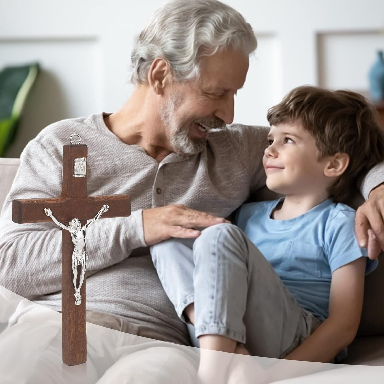 WEBEEDY 6Pcs Wooden Crosses Crucifix, Small Wood Christian Wall Cross Charm, 4.7 Inch/12CM (brown) - Image 7