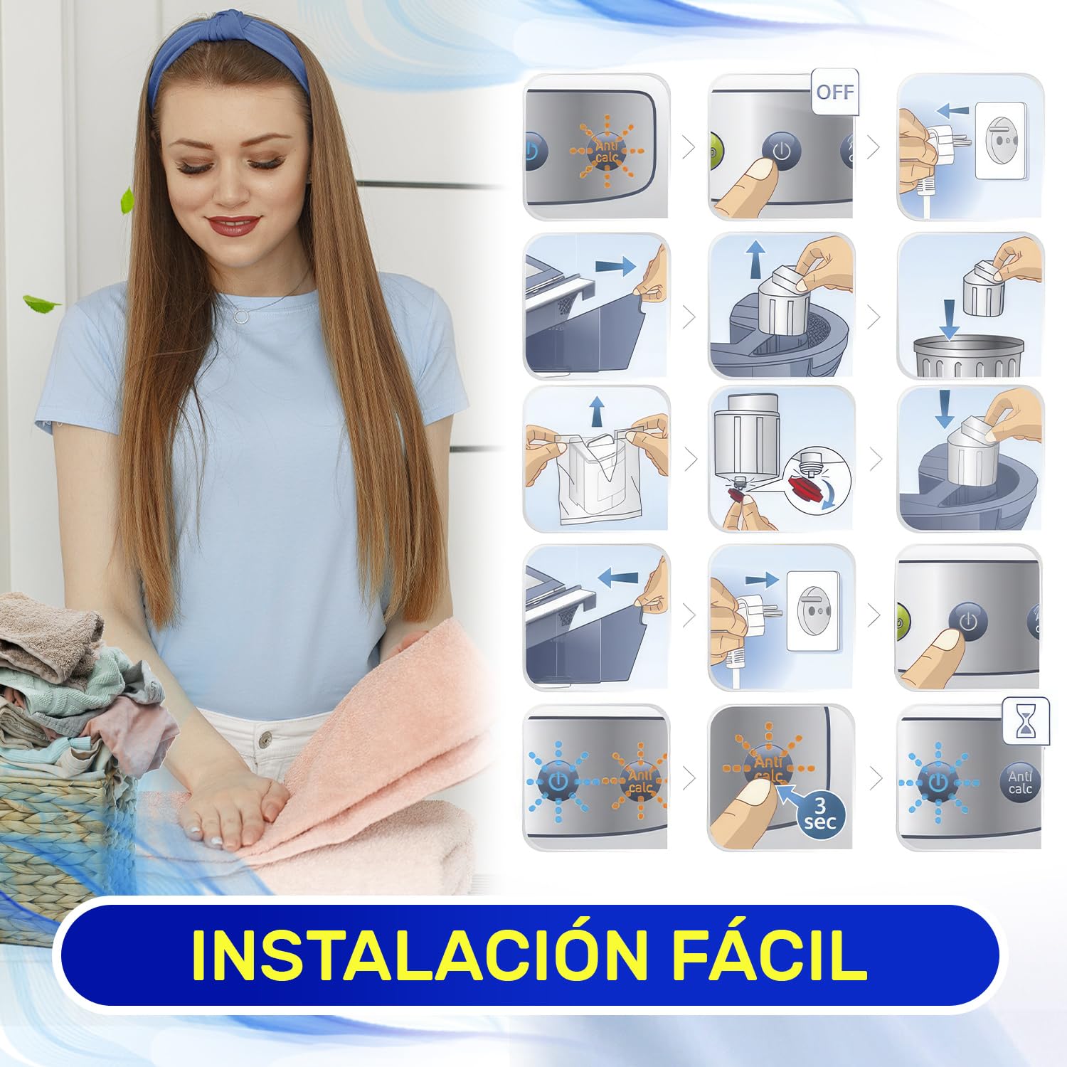 MONTERAL XD9070E0 para Rowenta Liberty Powersteam Cartucho Antical Set 4 Adaptado para Calor para Tefal Centro Planchado