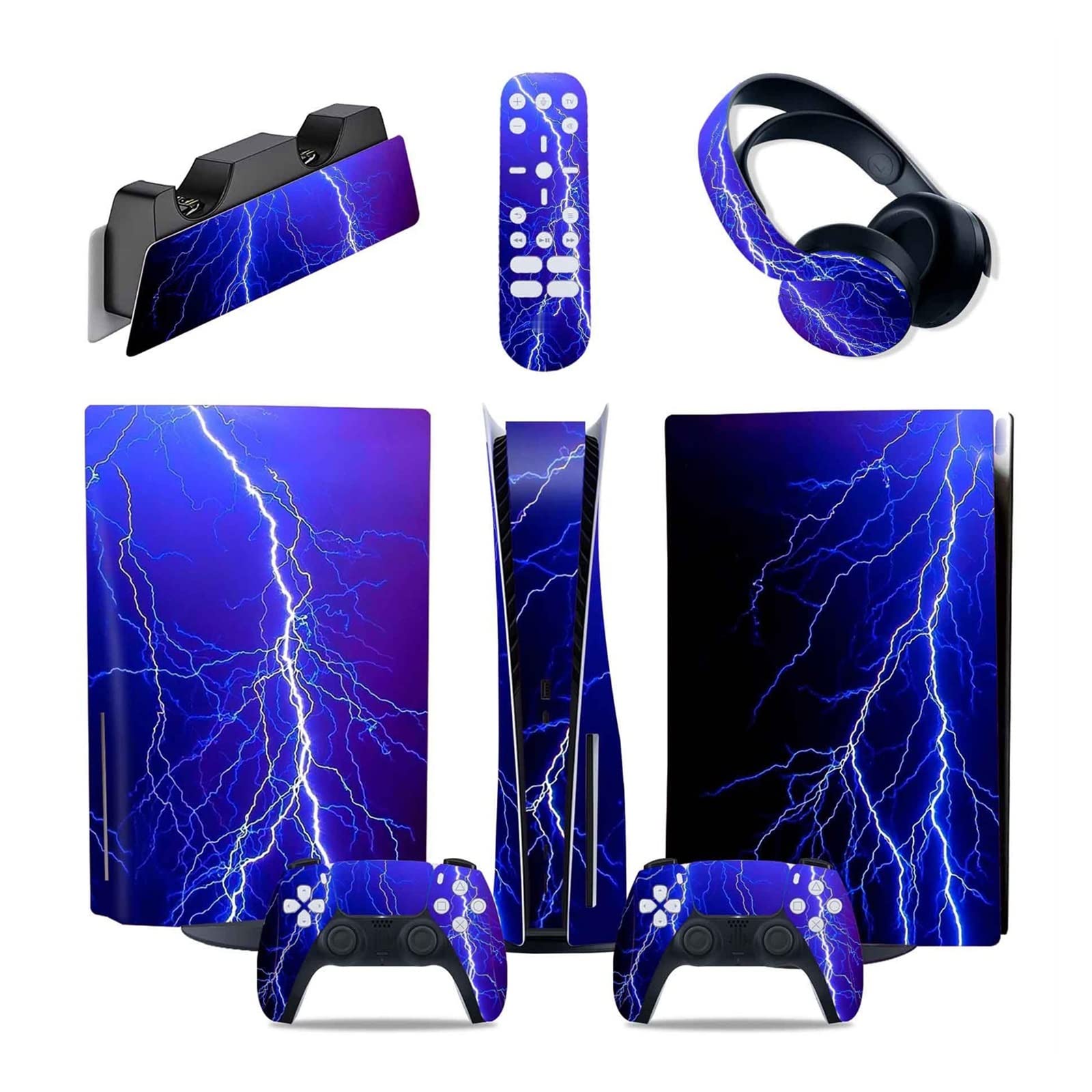 55108 Per PS5 Console Disc Edition & Digital Edition Sticker Vinyl Decal Cover Per Ps5 Controller & Charging Station & Headset & Media Remote Senza Bolle Senza Schiuma Antigraffio (Size : Digital Edi