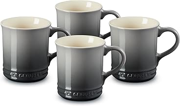 Le Creuset Stoneware Set of 4 Mugs, 14 oz. each, Oyster
