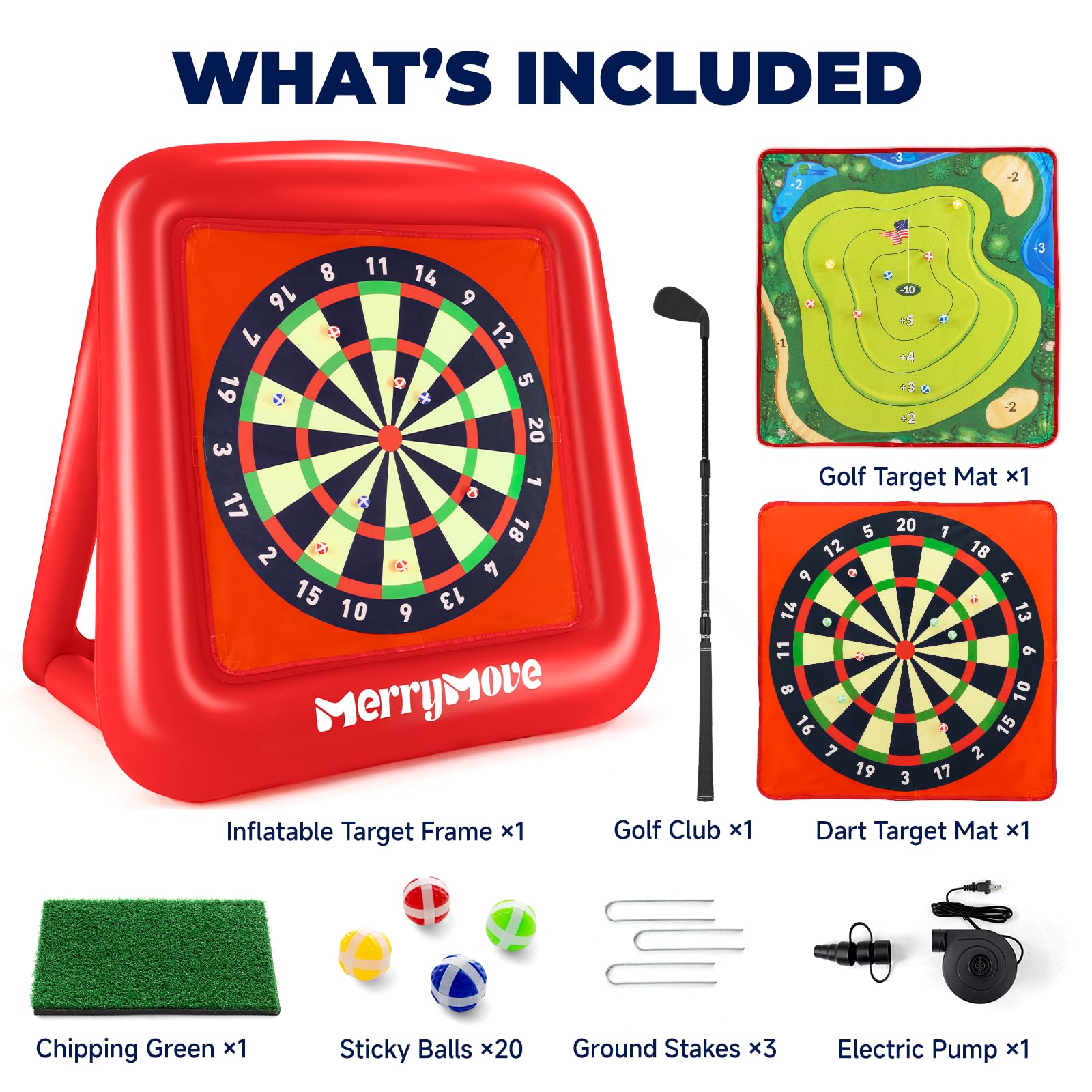 Diana de golf inflable gigante: objetivo de 6.5 pies para diversión en el patio trasero y la piscina