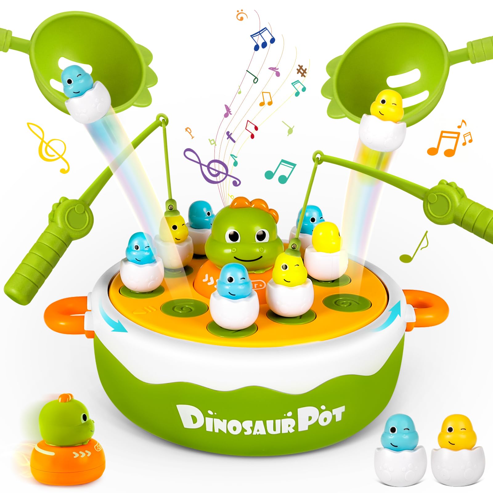 Bigjigs Magnetic Dino Fun – Magnetisches Angelspiel Mit Dinosauriern Aus Holz, Für Kinder Ab 18 Monaten