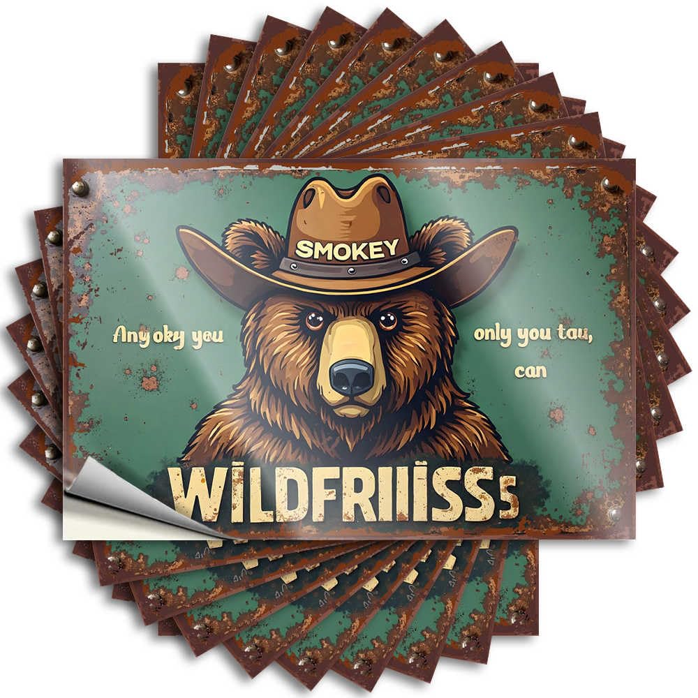 Southern Saying, Winter Hat Smokey Bear: Protecting Wilderness with Fun | Funny Quote Best Decals(12X18CM)