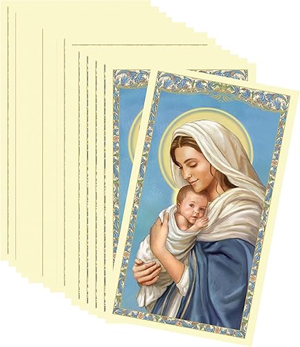 Needzo Mary, My Spiritual Mother - Tarjetas de oración, ideas religiosas para mujeres católicas, paquete de 100 unidades, 4.125 pulgadas