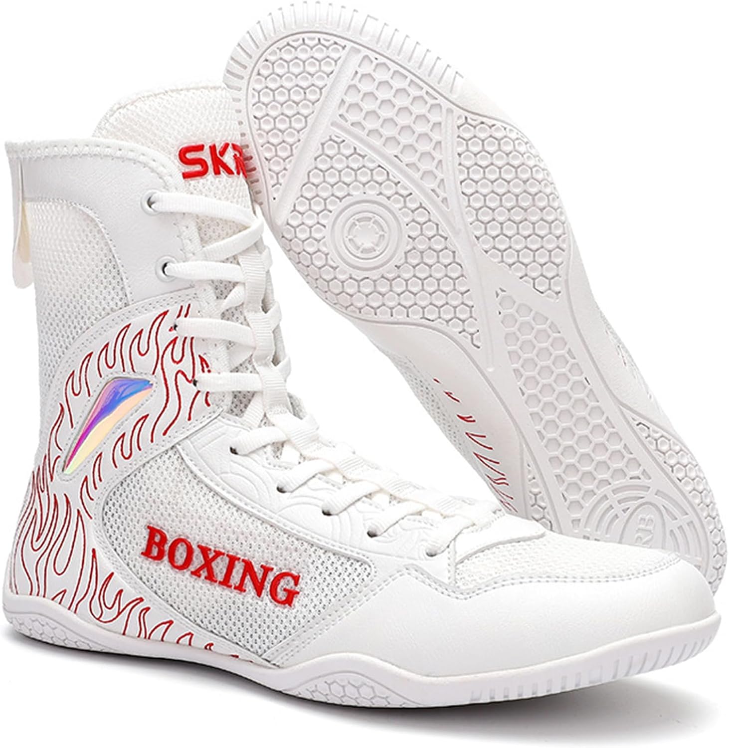 Wrestling Shoes Mens High top Boxing Boots Pro Lightweight Fitness Weightlifting Powerlifting for Workout, Training, and Competition