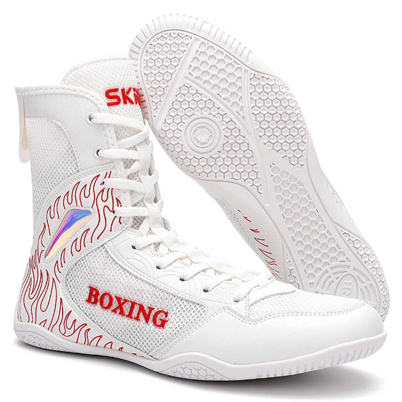 Zapatos de Boxeo para Hombre, Zapatos Lucha Libre Sparring Boxeadores Entrenadores Zapatillas Artes Marciales Transpirable Culturismo Botas de Boxeo