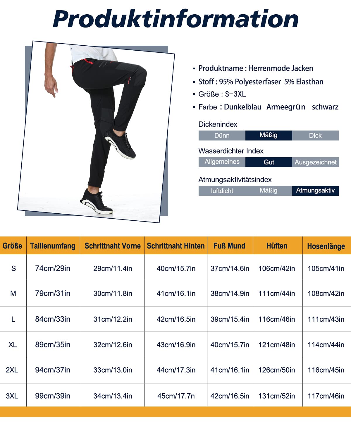 Pantaloni Uomo Trekking Escursionismo Zip off Convertibili Corti Primavera Estate Outdoor Softshell Impermeabili Ad Asciugatura Rapida Pantaloncini