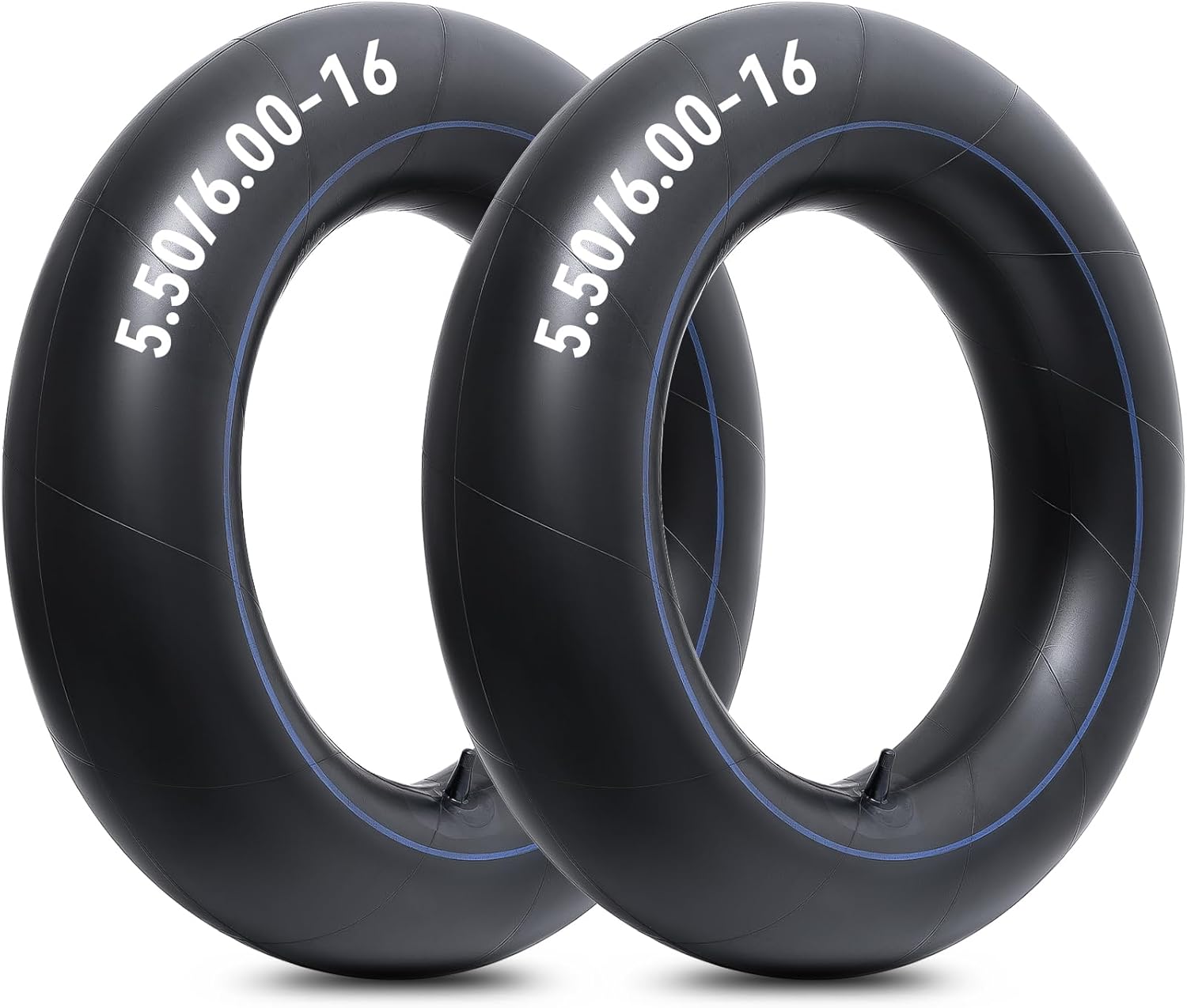 Thickned 40% 5.50/6.00-16 Inner Tube, Heavy Duty 6.00-16 Tube with TR15 Straight Valve Stem Compatible with 5.50-16 6.00-16 550-16 600-16 550x16 600x16 Farm Tractors Truck Front/Rear Tire Tubes 2 Pcs