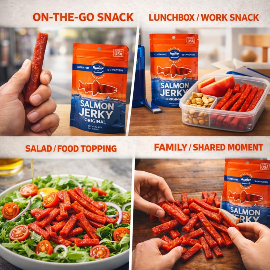 Amazon.com: Rublev Salmon Jerky Original Flavor – Wild Caught