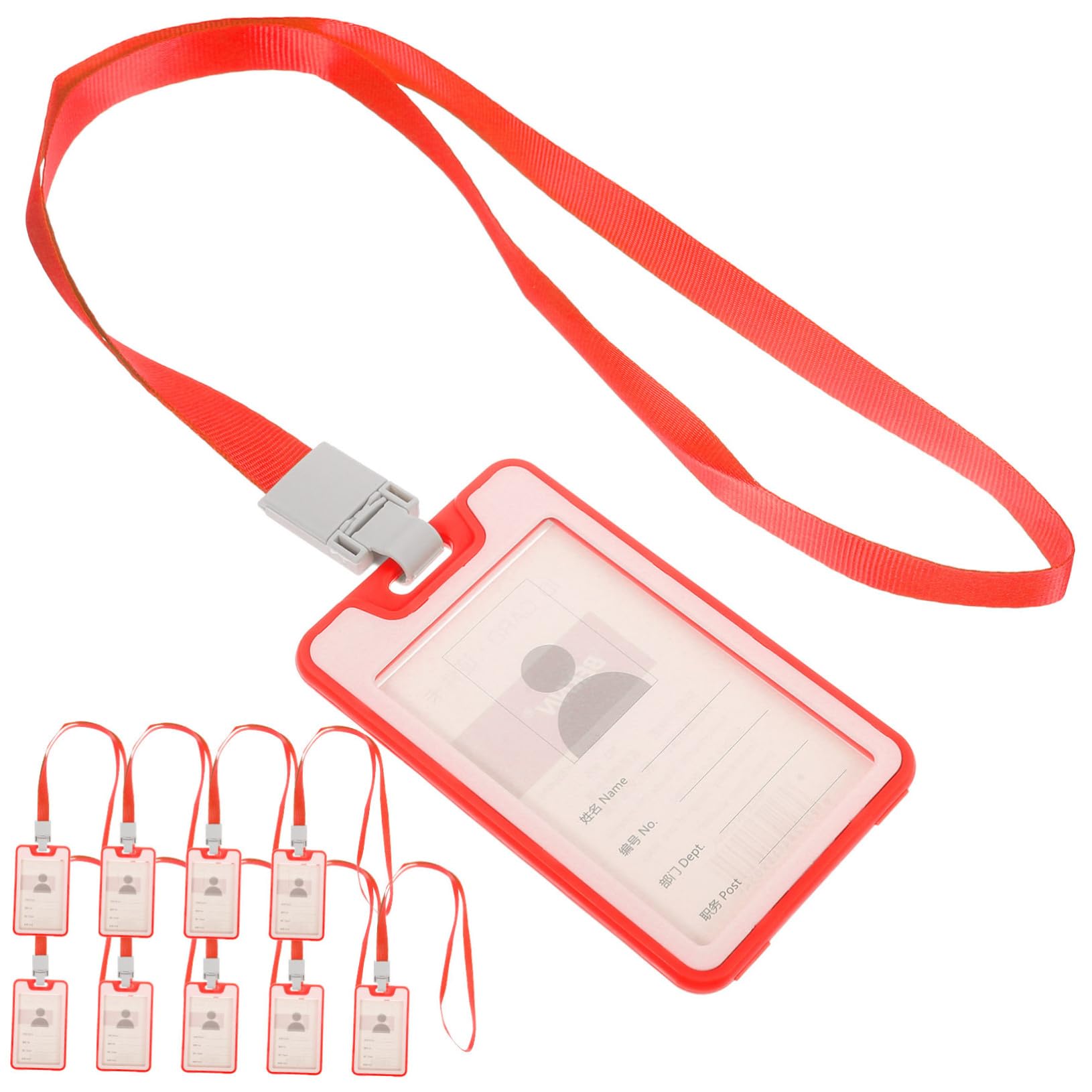 40stücke Id-kartenhalter Mit Lanyard Transparente Kartenhüllen Für Ausweise Mitarbeiter Und Studentenausweise Leicht Und Robust