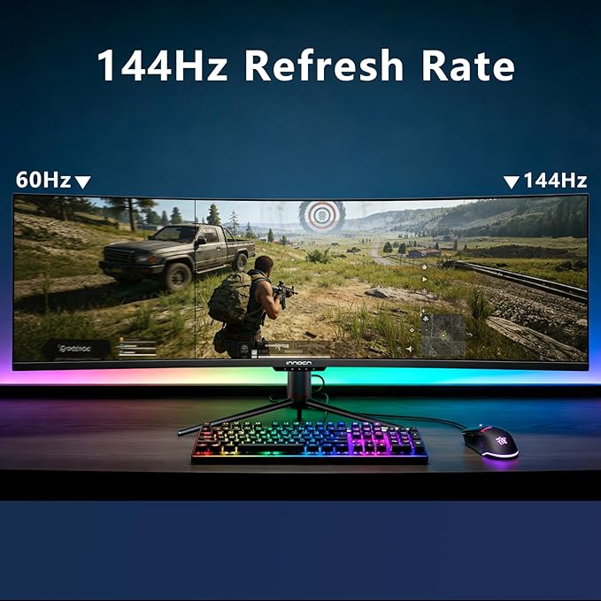 Monitor Ultrawide Curvo 49" 3840x1080 144Hz 32:9 HDR400 USB-C miniatura 3