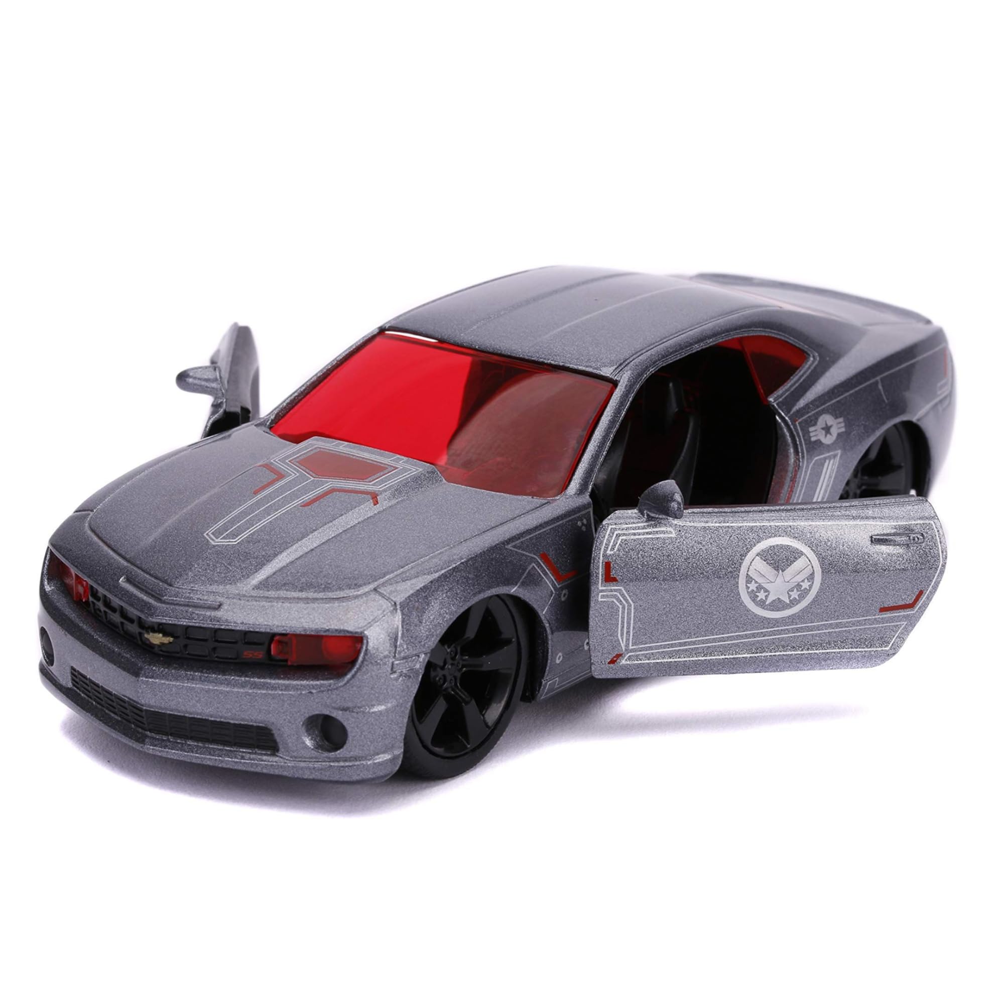 Marvel Avengers - War Machine 2010 Chevy Camaro - 1:32 Scale Diecast Model Car, Darkgray - Image 3